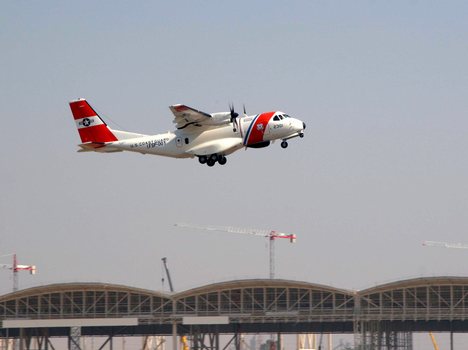 Seville, Spain (June 29, 2006)-- First flight of the Maritime Patrol Aircraft (MPA). The EADS CASA CN235-300M was selected as the platform for the MPA for the Integrated Deepwater System (IDS) Program, which is aimed at modernizing and replacing its aging surface and air fleet. It is the perfect complement for the Coast Guard fleet of long-range, heavy-lift HC-130 aircraft. Its high-efficiency turbo prop design allows persistent surveillance and quick response speeds in the role of a maritime pa