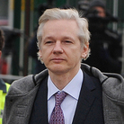 WikiLeaks founder Julian Assange (center) and lawyer Jennifer Robinson arrive Monday at Belmarsh Magistrates' Court in London on Monday.