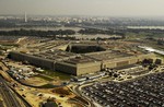 Aerial view of the Pentagon from the south parking lot