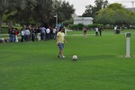 Filipinos and Indians spending their weekends in Dubai Park, UAE