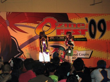 Ozine fest cosplay contest and playstation games and online games and anime promotion, contestant should wear their costume of the anime characters, April, 5, Sunday, 2009