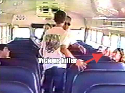 Fat bus driver fights with child