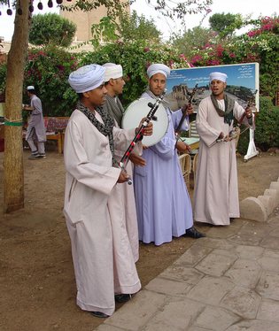 Upper Egyptian folk musicians from Kom Ombo