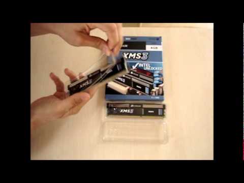 Corsair XMS3 4GB (2x2GB) DDR3 PC3-12800C9 1600MHz Dual Channel Kit - Unboxing video