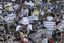 Holding posters of the Iranian supreme leader Ayatollah Ali Khamenei, worshippers attend a pro-government rally after their Friday prayers in Tehran, Iran, Friday, Feb. 18, 2011.