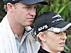 Nikki Campbell and caddie Damon Welsford