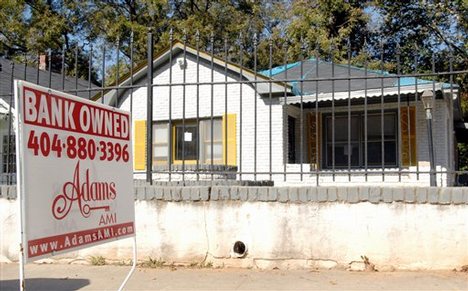 A foreclosed home sits vacant in Westview Village as seen, Saturday, November 3, 2007 in Atlanta.