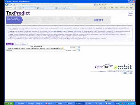 OpenTox ToxPredict screencast