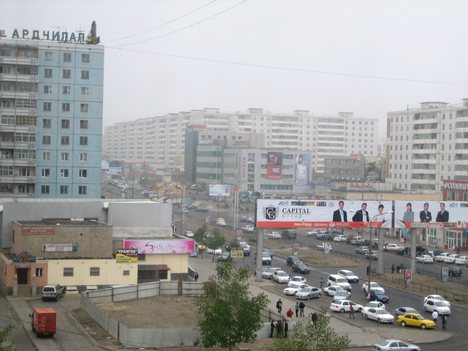 Apartment complexes in Bayangol district in Ulaanbaatar