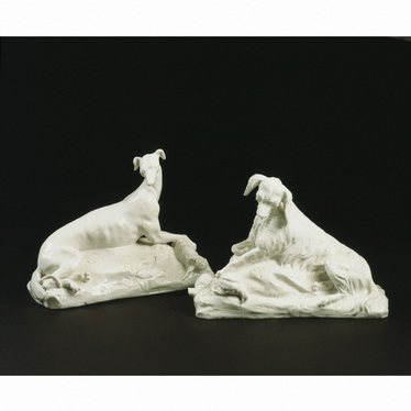 Dogs, about 1749, Chelsea Porcelain factory (V&A Museum no. C.246A-1976