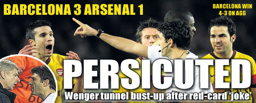 Arsene Wenger in tunnel bust-up