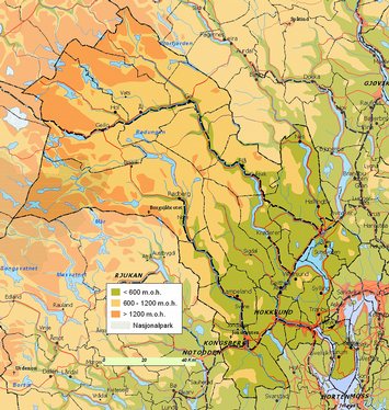 Map of Buskerud County