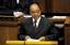 South African President elect Jacob Zuma gives a speech after the swearing in of members of Parliament in Cape Town, South Africa, Wednesday, May 6, 2009.