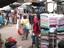 Salesmen of towel in the market of Lome Des vendeurs de serviette dans le marché de Lomé .Togo and Africa