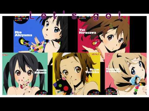 ♪ K-ON - Let's Go! 【Yui,Mio,Ritsu,Mugi & Azusa; Mix】♪