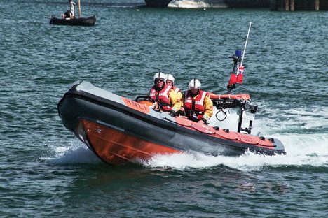 Rigid-hulled inflatable boat