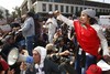 Protesters shouted anti-government slogans during a rally to demand political reforms, in Casablanca, Morocco, Sunday, March 6, 2011.