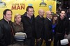 Jon Favreau, Jaime Pressly, Jason Segel, John Hamburg, Larry Levin, Rashida Jones, and Paul Rudd, the cast and director/writers of I Love You, Man, at the premiere in Austin, Texas.