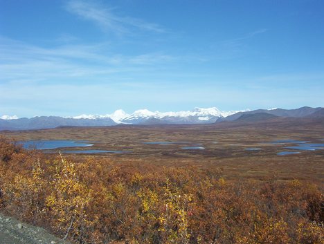 These kettle lakes in Alaska were formed by a retreating glacier.