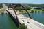 Penny backer Bridge crossing the Colorado River or Lake Austin. The river is an important source of water for farming, cities, and electrical power production. Major man-made reservoirs on the river include Lake Buchanan, Inks Lake, Lake LBJ, Lake Marble Falls, Lake Travis, Lake Austin, and Lady Bird Lake in Austin.