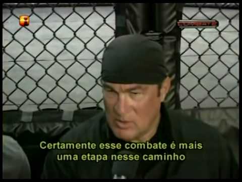 Steven Seagal teaches Anderson Silva some moves