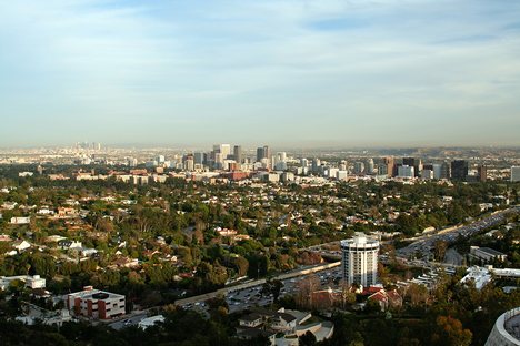 View of West Los Angeles from the Getty Center. Westwood and UCLA are in the middle ground Students have access to a variety of activities when not attending class. The campus' location in Los Angeles makes excursions to local museums, theaters, or other entertainment venues relatively quick and easy.