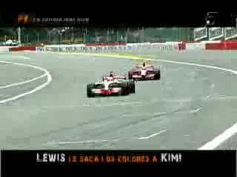 F1 kimi raikkonen vs hamilton spa 2008