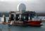 Blue Marlin carrying sea-based x-band radar. The heavy lift vessel MV Blue Marlin with its deck cargo of the Sea-Based X-Band Radar enters Pearl Harbor, Hawaii, after completing a 15,000-mile journey from Corpus Christi, Texas, on January 9, 2006.