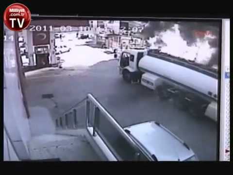 Brave Man drives burning Petrol Tanker away from Neighbourhood