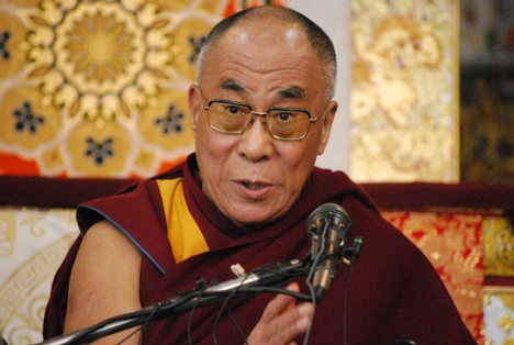 Tibetan spiritual leader, H.H the Dalai Lama speaks to world media at a press conference-Dharamshala-India