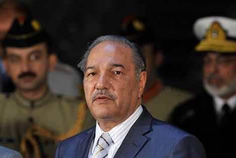 Pakistani Defence Minister Chaudhry Ahmed Mukhtar addresses the media during a news conference in Berlin, Germany, on Wednesday, May 6, 2009.