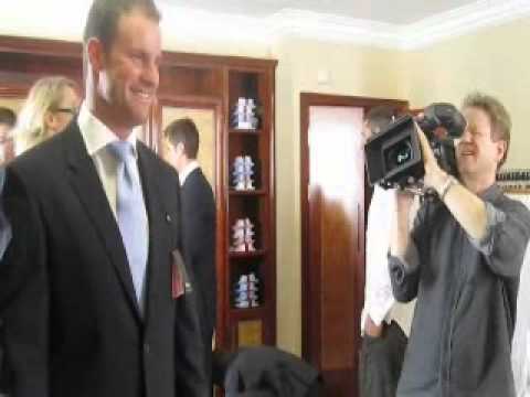 Sneak Peek: Andrew Strauss at the England Cricket Team Suit Fitting.