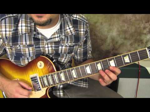 Blues Rhythm Guitar Lesson - Gibson Les Paul - Free Guitar Lessons Online - how to play