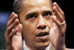  Sen. Barack Obama, D-Ill., speaks to the Partnership for Public Services annual DC Summer Intern Town Hall Meeting on making a difference through public service, in Washington in this July 26, 2006 file photo. When Obama heads to Africa for a five