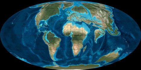 A global paleogeographic reconstruction of the Earth during the Eocene, some 50 million years ago