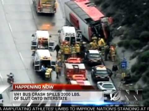 VH1 Reality Show Bus Crashes In California Causing Major Slut Spill