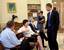 President Barack Obama Oval Office listens to Valerie Jarrett during a meeting with senior staff in the Oval Office