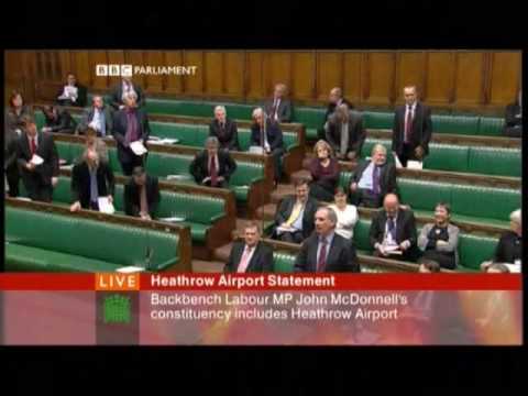 John McDonnell suspended from house of commons 15th January 2009