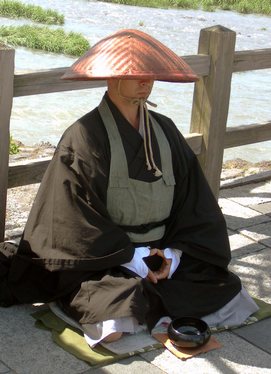 Japanese buddhist monk by Arashiyama cut