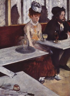 L'Absinthe, 1876, oil on canvas, by Edgar Degas