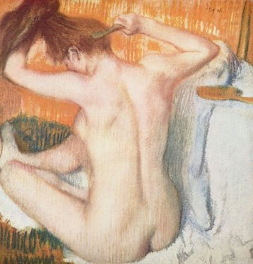 La Toilette (Woman Combing Her Hair), c. 1884–1886, pastel on paper, by Edgar Degas, Pushkin Museum, Moscow