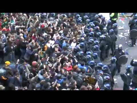 Riot police attack peaceful protesters at G20 Climate Camp