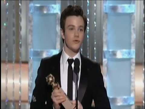 Chris Colfer wins Golden Globe Award