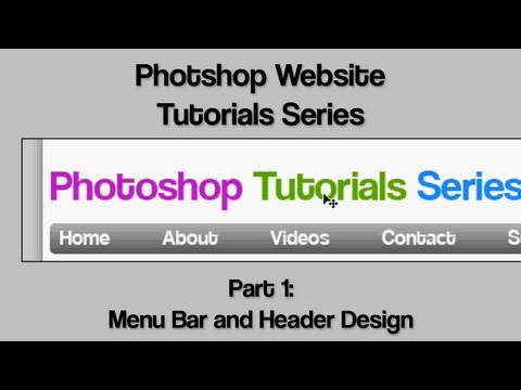 Photoshop Website Design Tutorial 1 - Getting Started With Menu Bar and Header Design