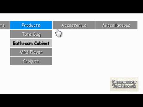 CSS Horizontal Drop Down Menu - 1 of 2