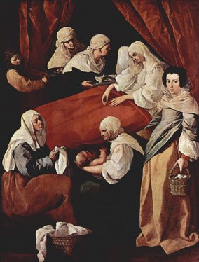 The Birth of the Virgin, by Francisco de Zurbarán