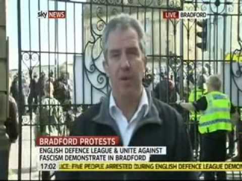 EDL in Bradford Humiliated by Sky News (August 28th 2010)