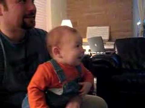 Baby laughing at the Wii