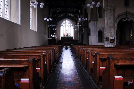 Northern nave, with 15th-century arcade (right)