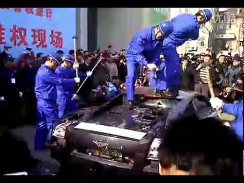 destroy Lamborghini in Qingdao